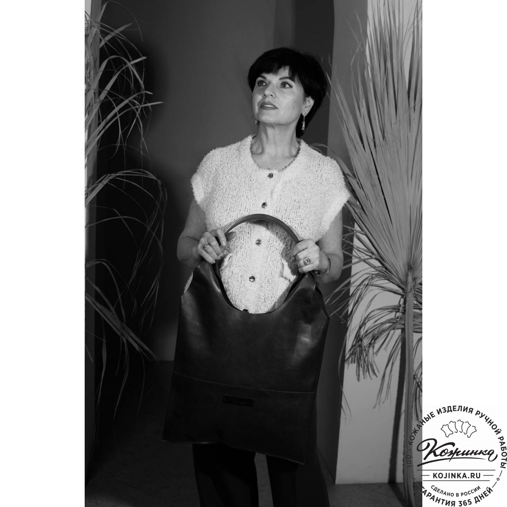 Женская кожаная сумка "Эльсинор" (коричневая)